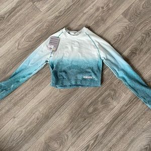 Gym Shark Blue Ombre Crop Top